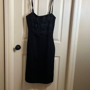 Gorgeous Banana Republic cocktail dress. NWT. Sz 6. Removable straps. Fringe.